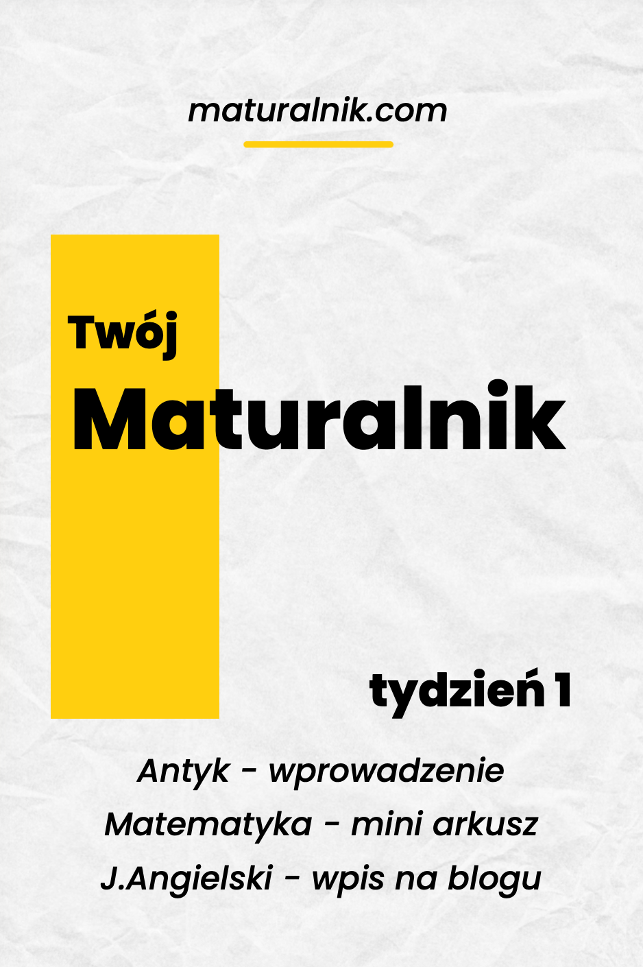 Maturalnik cz. 1